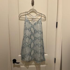 Lavender Brown Blue snake print dress